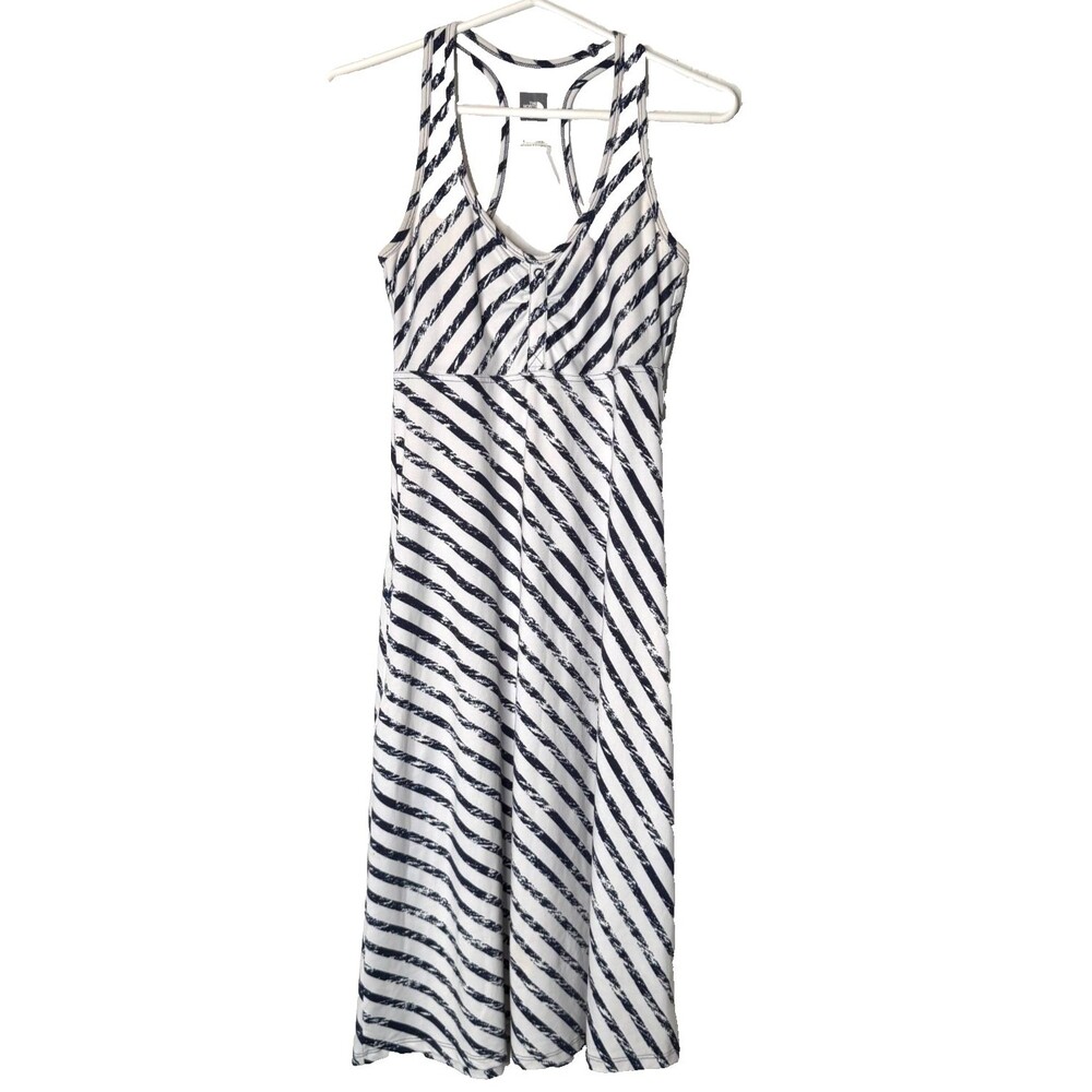 The North Face Sriped Racerback Dress M Coastal Granola Girl Sporty Gorpcore - Picture 2 of 8